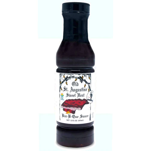 Old St. Augustine Gourmet Foods Sweet Heat Gourmet Bar-B-Que Sauce, 12 oz, Thick and Tangy, 1st Place 2018 Hot Sauce Awards