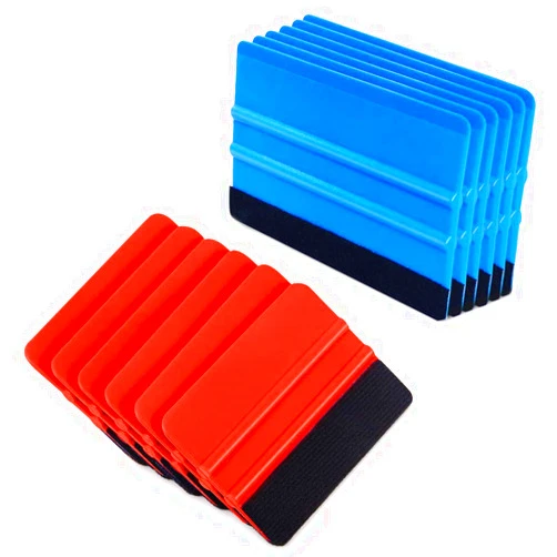 Vankcp 12 Pcs Car Felt Edge Squeegee Kits 4 Inch Squeegee Vinyl Scraper Tool Plastic Car Washing Windshield Squeegees for Window Tint,Car Vinyl Wrap,Decal Sticker Installation, Wallpaper (12 Pieces)