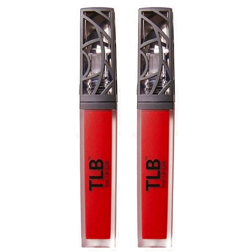 The Lip Bar Vegan Liquid Matte Lipstick, High Pigment Color & Long-Lasting with 8-12 Hours of Wear, Bawse Lady - Blue Red, 2 Pack