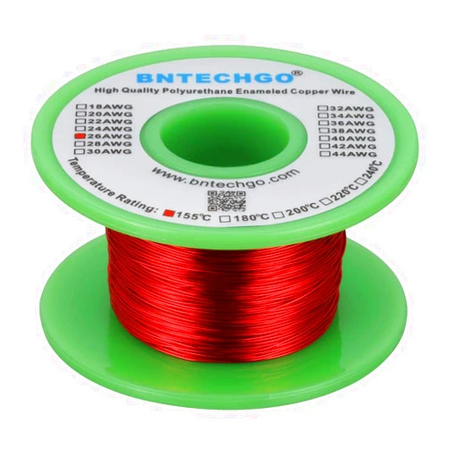 BNTECHGO 26 AWG Magnet Wire - Enameled Copper Wire - Enameled Magnet Winding Wire - 4 oz - 0.0157