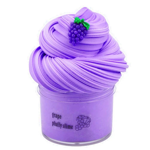 Roadoor Butter Slime Kit 1 Pack, Scented Stretchy Fruit Cloud Slime, Soft and Non-Sticky DIY Sludge Toy with Charms for Boys Girls (Grape, 70ML)