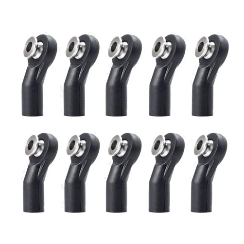 QUE-T M3 Plastic Link Tie Rod End, 10pcs Ball Head Joint Linkage for RC Car Truck