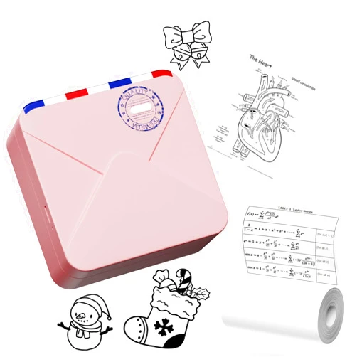 PokeLabel Mini Sticker Printer Print Pod, Bluetooth Pocket Printer with 1Paper Roll, Inkless Thermal Sticker Maker M02S Compatible with iOS&Android, Small Printer for Note, Journal, DIY Scrapbook, Gift