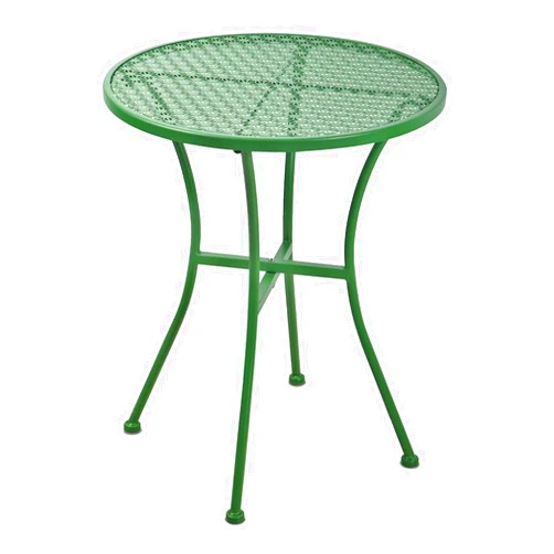 Outogether Steel Metal Round Table for Outdoor Patio,Coffee Table (Green)