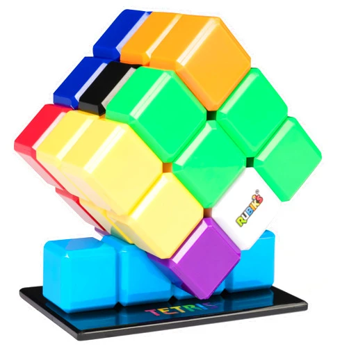 Rubik’s Cube, Tetris Cube, Solve for Classic Tetris Tetriminos, Brain Teaser Puzzle for Adults, Problem-Solving Brain Teaser, Color-Matching Puzzle, Fidget Toy, for Ages 8 & Up
