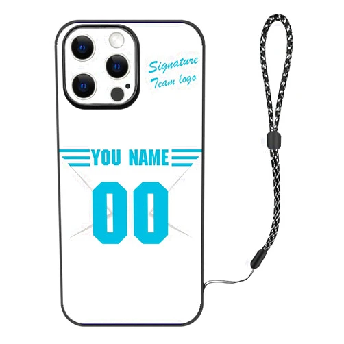 WESBDN Custom Name & Number Soccer Phone Case Compatible with iPhone 16 11 12 13 14 15 Pro Max Plus, (Free Silicone Wristband + Lanyard) Slim Shockproof Cover Protective Case(Madrid)