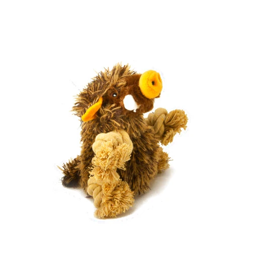 Steel Dog Roper Warthog, Plush Dog Toy with Knotted Rope Hands and Feet, Dog Chew Toys for Small, Medium, Large Breed