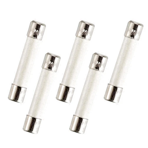 TECHMAN Microwave Ceramic Slow-Blow Fuse, 20 Amp 250V Universal Replacement for GE WB27X10388, Whirlpool, Kenmore, and Other Microwave Ovens, 6mm x 30mm (5-Pack)