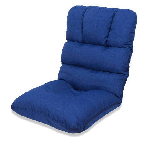 WAYTRIM 5-Position Indoor Adjustable Floor Chair, Padded Teens Adluts Gaming Sofa Chair with Backrest, Perfect for Living Room, Bedroom - Navy