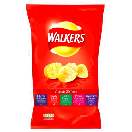 Walkers (Crisps, Snacks & Dips) Walkers Crisps - Classic Variety (20x25g)