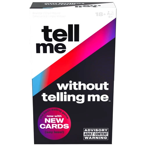 Spin Master Games, Tell Me Without Telling Me, 2025 Edition with New Cards, The Viral Adult Party Game for Friendsgiving, Adult Card Game, 4+ Players, for Ages 18 & Up