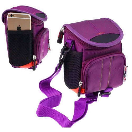 Navitech Purple Protective Portable Handheld Binocular Case Travel Bag - Compatible With ANDSTON 30 x 60 Small Binoculars