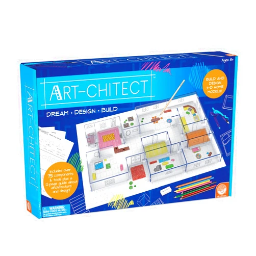 MindWare Art-chitect Home Model Building for Kids – 3D Architectural Design Kit for Kids Ages 8 and Up – Learn The Basics of Architecture As You Design Start to Finish