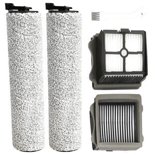 MXZONE Ifloor3 Roller Brush Replacement for Tineco iFloor 3 and Floor One S3 Cordless Wet Dry Vacuum Cleaner, 2 Brush Roller, 2 HEPA Filters