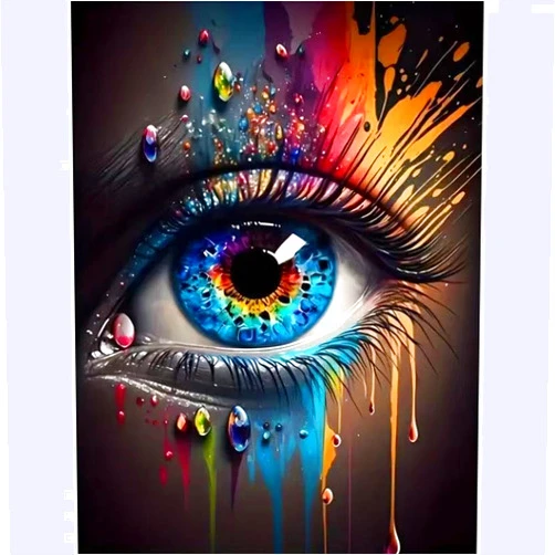 SHICERNHJ Eye Diamond Painting Kits for Adults DIY 5D Diamond Art Paint with Round Diamonds Dots Kits for Adults Full Drill Painting Kit Gem Art and Crafts for Home Wall Decor 12x16Inch