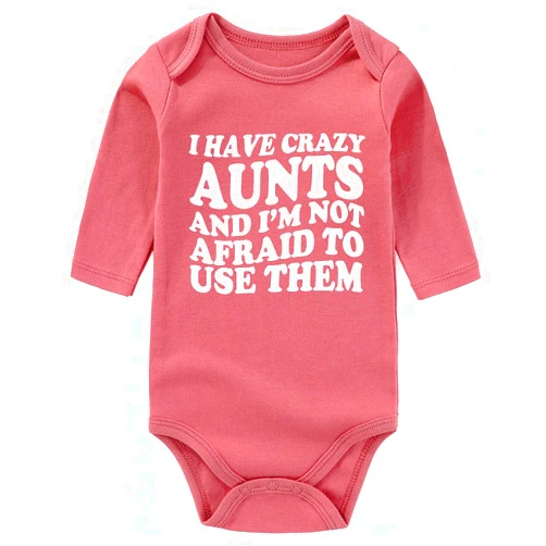 BESDEAR I Have Crazy Aunts Best Auntie baby clothes boy girl Aunties Bestie Baby Clothes Girl Baby Bodysuits Gifts