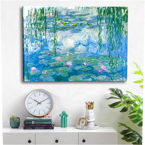 Dgbtcart Claude Monet Canvas Wall Art - Water Lilies Classic Artwork Picture Print with Framed Painting for Home Office Wall Decor-12