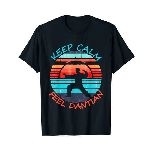 Funny Chigong Tai Chi Meditation Qi Qong Lover Zen Chi Kung - Keep Calm Feel Dantian - Tai Chi Zen Qi Gong T-Shirt