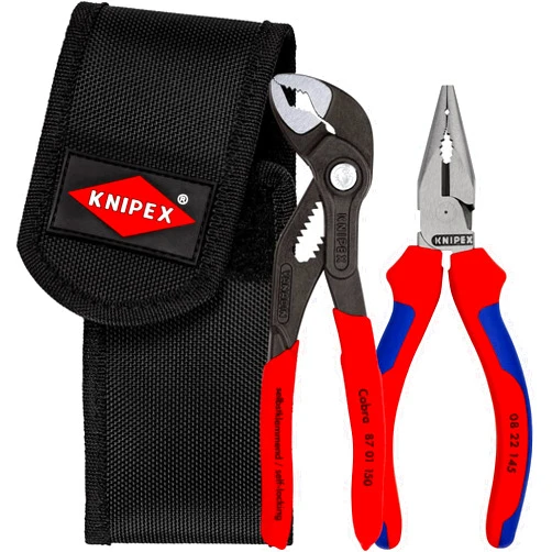 Knipex Mini pliers set in belt tool pouch 2 parts 00 20 72 V06