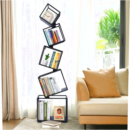 Weltallina Bookshelf, 5-Tier Bookcase Black, 67