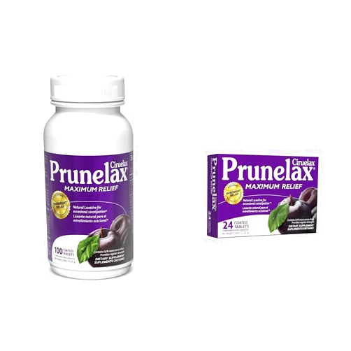 Prunelax Ciruelax Maximum Relief Natural Laxative for Occasional Constipation, 100 Tablets & Ciruelax Maximum Relief Natural Laxative for Occasional Constipation, 24 Tablets