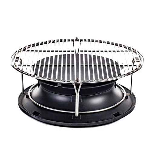 Kamado Joe SlōRoller Hyperbolic Smoke Chamber Accessory Insert with Stainless Steel Rack for Classic Joe 18-inch Charcoal Grill and Smokers in Black, Model KJ-HYPER