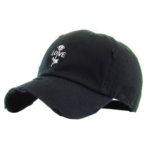 KBETHOS Rose Flowers Love Good Vibes Men Women Dad Hat Baseball Cap Adjustable Unisex