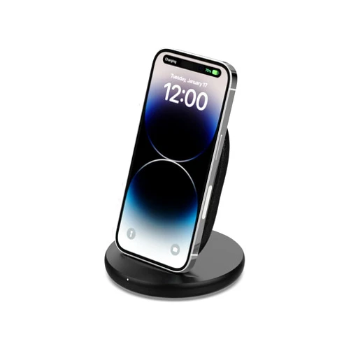 Belkin Quick Charge Wireless Charging Stand - 15W Qi-Certified Charger Stand for iPhone, Galaxy, Pixel & More, Charge While Listening to Music, Video Streaming, & Video Calling - Black (No PSU)