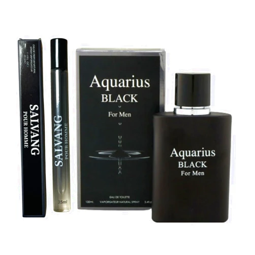 Lomitin Aquarius Black Cologne for Men 3.4 fl.oz.