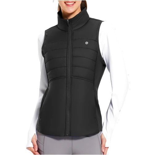BALEAF Women's Lightweight Puffer Warm Vest Thermal Water Resistant Outwear Sleeveless Jacket Zip Pocket Winter Outdoor
