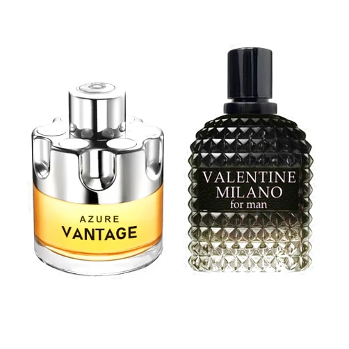AFLUXE Valentine Milano/Azure Vantage Men's Cologne,Long Lasting Scent Perfume for Men,2PCS Men's Fragrance for Gift Box Package,3.4 Fl Oz Spray Men's Eau de Toilette
