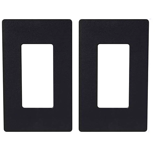Lutron Claro 1 Gang Decorator/Rocker Wallplate, Gloss, Black (1-Pack) | CW-1-BL (Pack of 2)