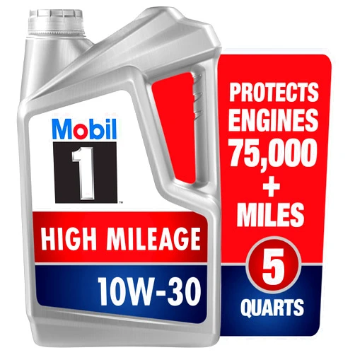 Mobil 1 High Mileage Full Synthetic Motor Oil 10W-30, 5 Quart