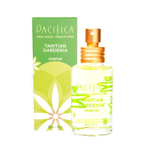 Pacifica Tahitian Gardenia Spray Perfume - Vegan, Cruelty-Free Perfume with Essential Oils in Recyclable Glass Bottle