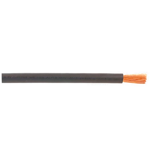 Flex-A-Prene #2 Gauge AWG - Flex-A-Prene - 100% Copper Welding/Battery Cable - Black - 600 V - Made in USA (10 FEET)