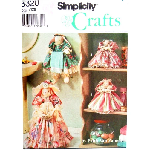 Simplicity Crafts Pattern 8320 ~ Bathroom Bunnies Accessories by Faith Van Zanten