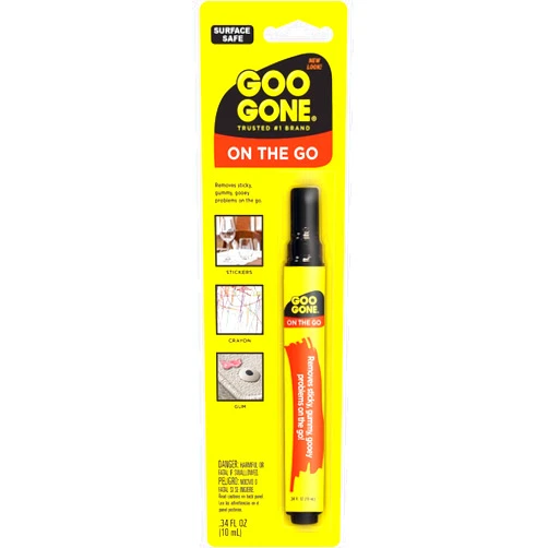 Goo Gone on the Go Pen - Adhesive Remover - Quickly Removing Stubborn Stickers Crayon Tape and More