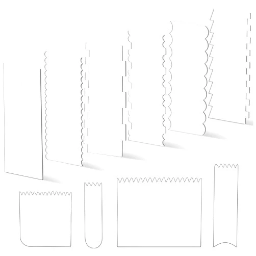 PROKITCHEN 10pcs Cake Scraper Smoother Cake Decorating Comb Set Icing Frosting Tools 6 Acrylic Cake Edge Scraper in 11 Patterns Bonus 4 Soft Plastic Cake Smoother Scraper for DIY Cream Cakes