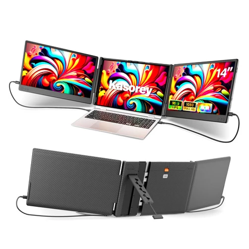Kasorey 2025 New Upgraded Laptop Screen Extender Portable Monitor, 1080P FHD IPS Screen, Monitor Extender for Laptop, Fit for 13-17