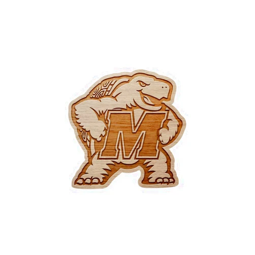 Route One Apparel | University of Maryland Testudo Wooden Coaster