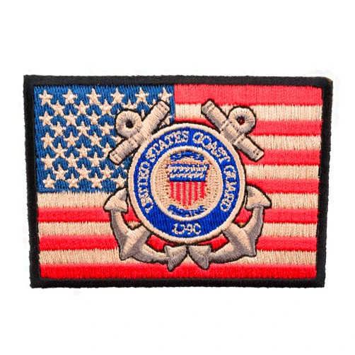 PatchStop American Flag Coast Guard Patch, US Flag Patches