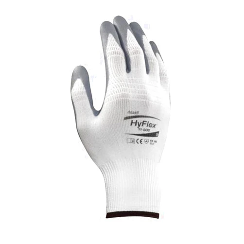 Ansell 103333 HyFlex Series 11-800 Foam Nitrile Precision Protection Glove for Handling Small Parts, Size 9, White/Grey (Pack of 12)