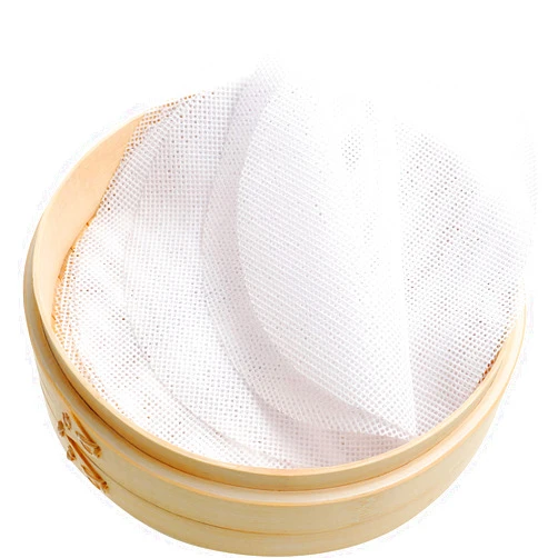 Patelai 12 Pcs Bamboo Steamer Silicone Liners 9 Inch, Non Stick Reusable Silicone Steamer Mesh Mat, Air Fryer Round Liners Pad Buns Dumpling Baking Pastry Dim Sum for Food Kitchen Restaurant Home
