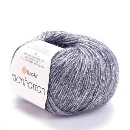 YARNART Manhattan - Glittery Knitting Yarn with Sparkle and Metallic Shine - Wool and Acrylic Fantasy Yarn - 1.76 Oz, 218.72 Yds (903)