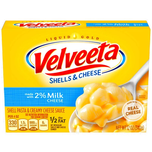 Velveeta Shells & Cheese with Milk (12oz Boxes, Pack of 6)
