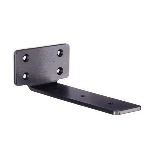 WADDELL Floating Shelf Bracket (Small, 1 Count) | Sturdy Steel Construction with Pre-Drilled Countersunk Holes | Modern Minimalist DIY Home Decor Black L Brackets for Shelving | 3.125