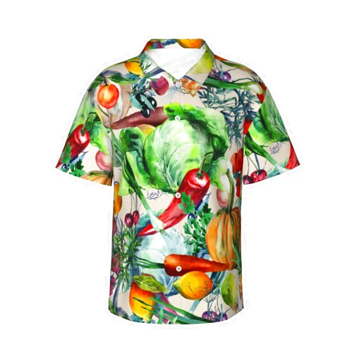Pevtufa Vintage Cup Pattern Hawaiian Shirt for Men,Summer Beach Casual Short Sleeve Button Down Shirts-