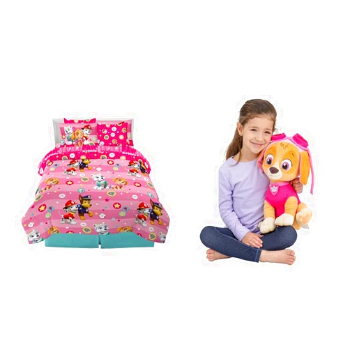 Franco Paw Patrol Girls Kids Bedding Super Soft Comforter and Sheet Set with Sham, 7 Piece & Paw Patrol Skye Kids Bedding Super Soft Plush Cuddle Pillow Buddy, One Size, (Official) Nickelodeon Product