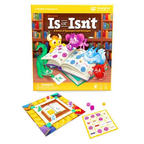 SimplyFun Is or Isn’t - Expand Vocabulary Skills by Identifying Synonyms and Antonyms - an Engaging and Educational Bingo Game for Kids - for 2 to 5 Players, Ages 6 & Up