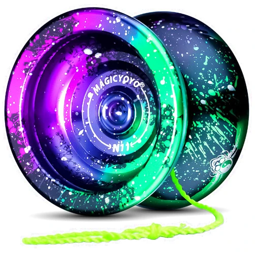 MAGICYOYO N11 Unresponsive Yoyo for Advanced Players, Metal Trick Yo Yo for Kids/Adults, Alloy Professional Yo-yo with 4 Colors, 6 Strings, Glove and Storage Bag